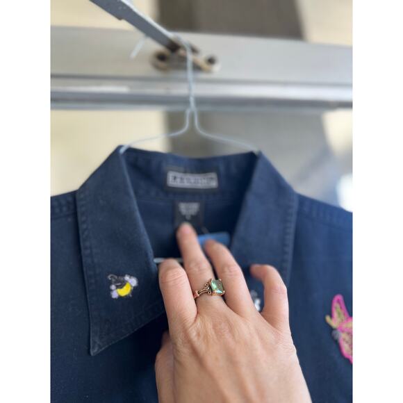 Vintage LA Loving black patched button down shirt size large - Picture 4 of 5